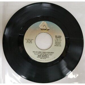 Record 45 RPM- Air Supply What Kind of Woman Two Less Lonely People In The World